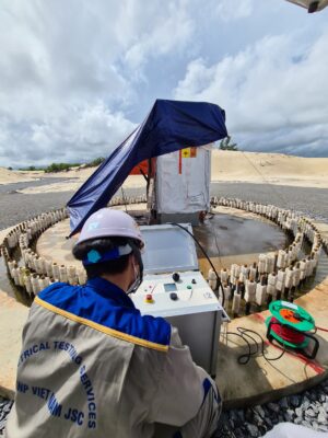 Thí nghiệm cáp ngầm tại dự án B&T Quảng Bình